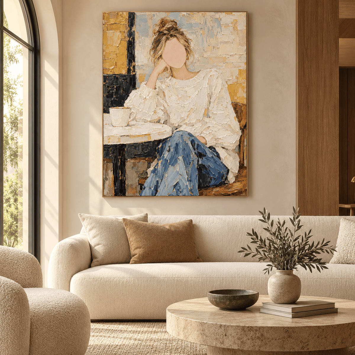 Textured Figurative Woman Wall Art #TO199