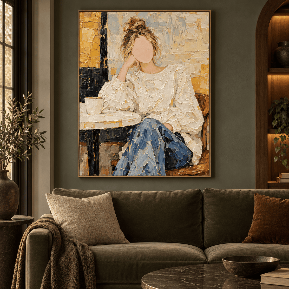 Textured Figurative Woman Wall Art #TO199