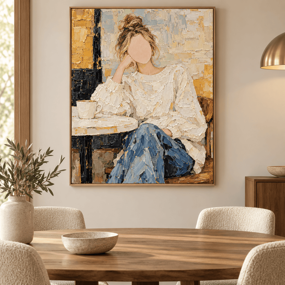 Textured Figurative Woman Wall Art #TO199