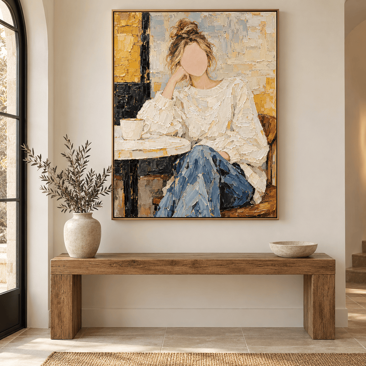 Textured Figurative Woman Wall Art #TO199