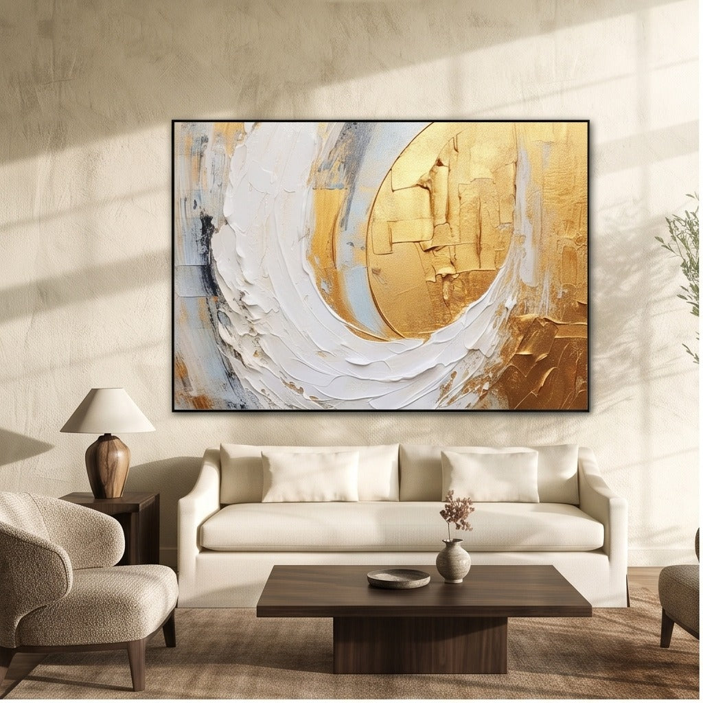 Textured Gold Abstract Wall Art #TO100