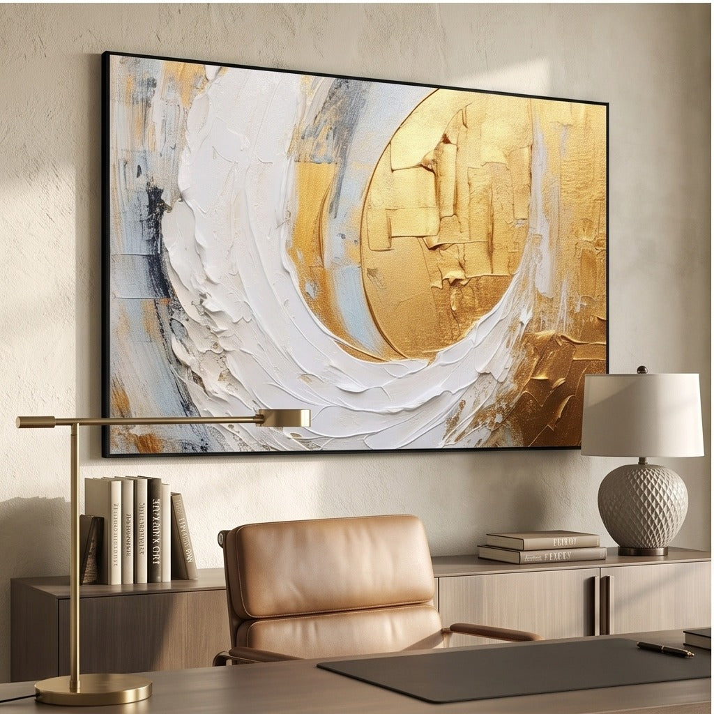 Textured Gold Abstract Wall Art #TO100