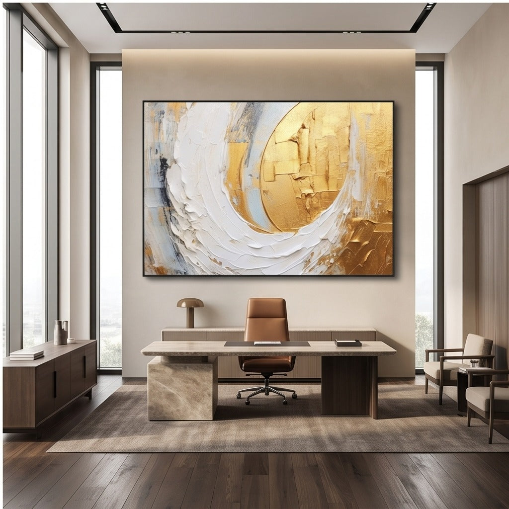 Textured Gold Abstract Wall Art #TO100