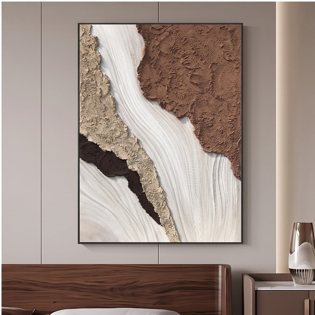 Textured Neutral Abstract Wall Art #TO854