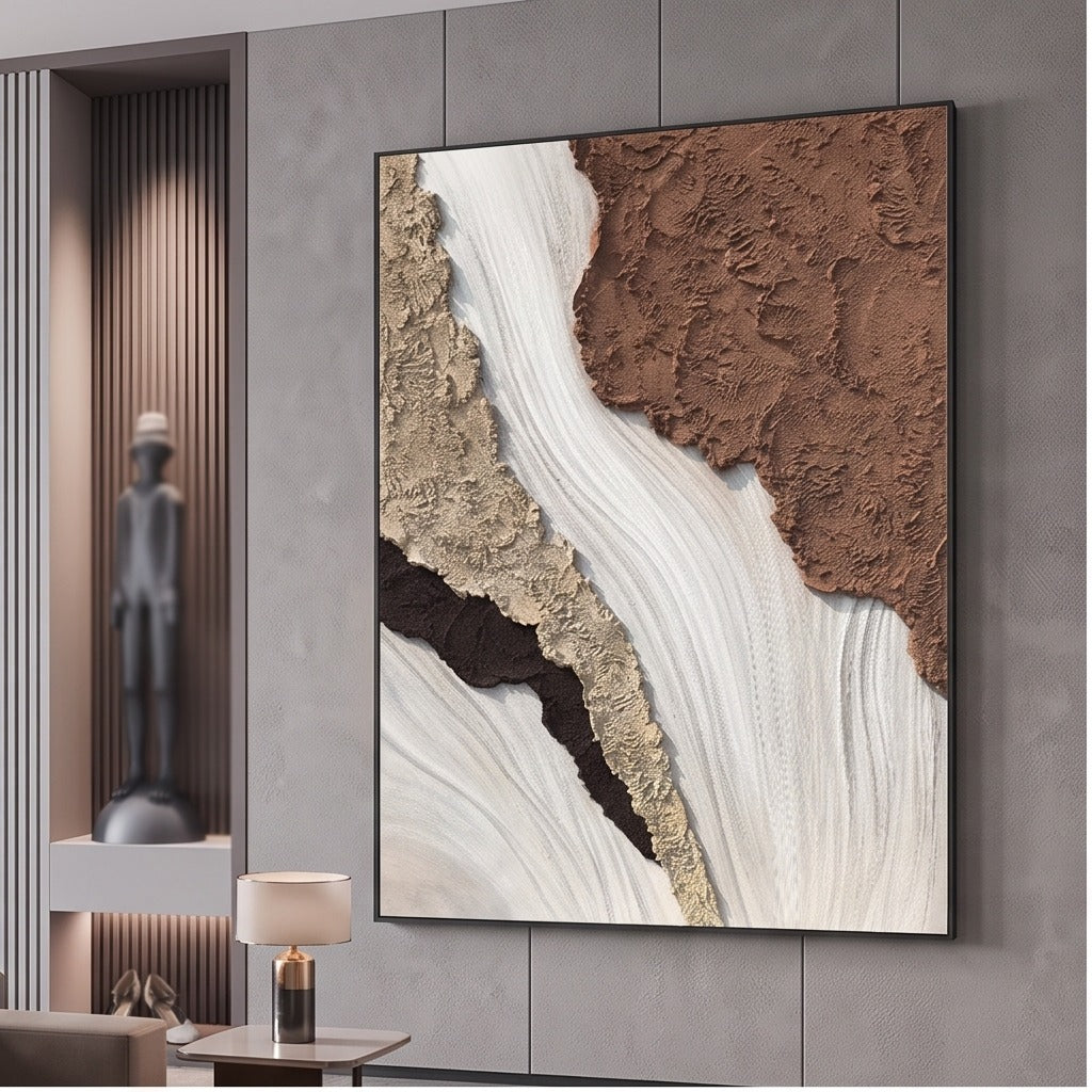 Textured Neutral Abstract Wall Art #TO854