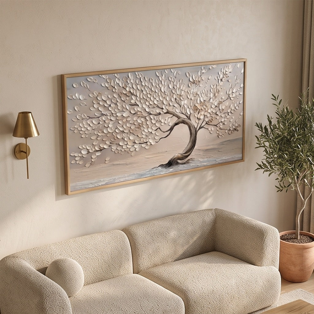 Textured Neutral Tree Wall Art #TO001