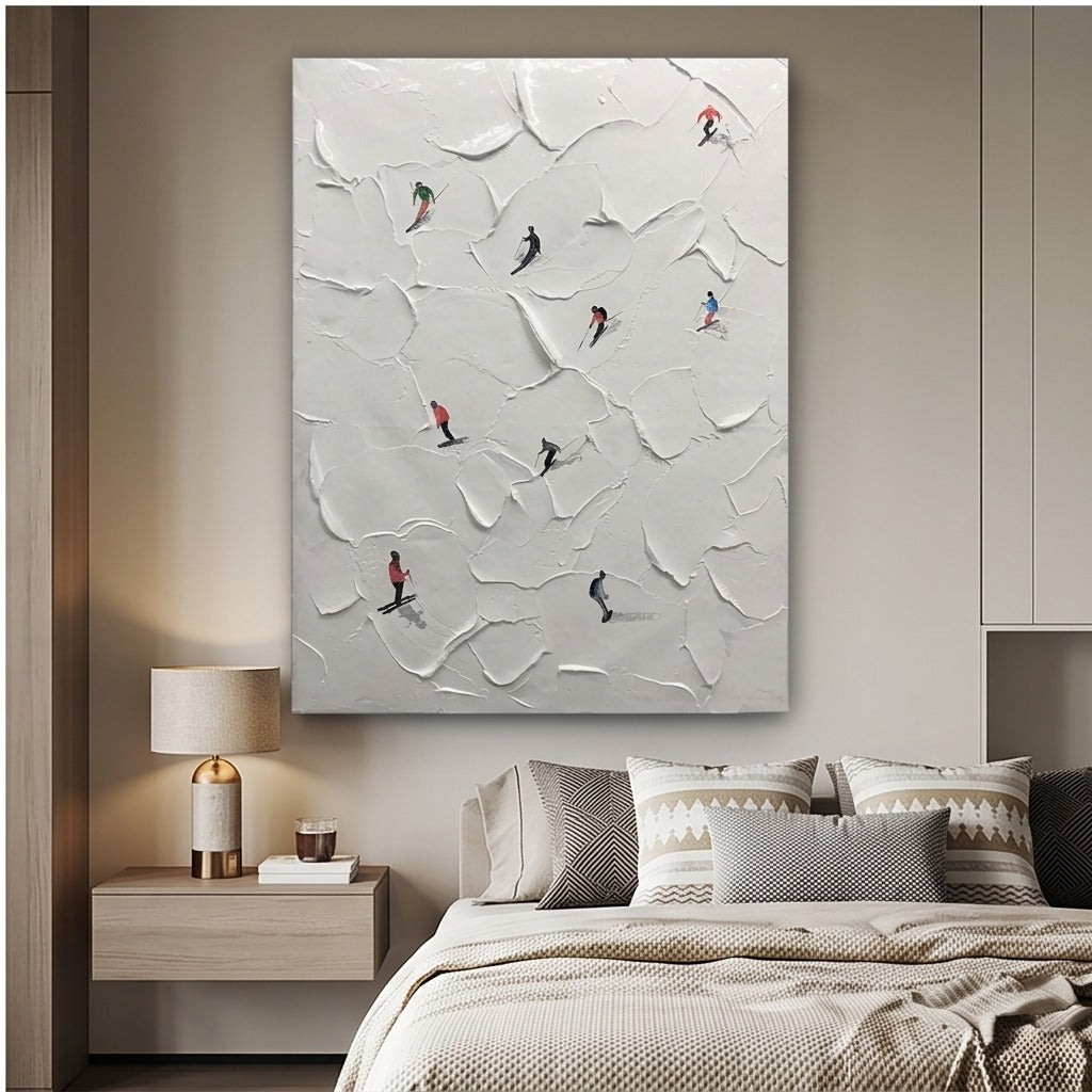 Textured Skiing Wall Art #TO804