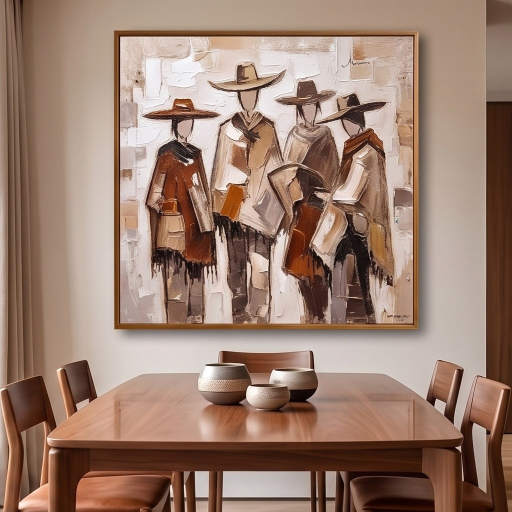 Textured Western Figurative Wall Art #TO626