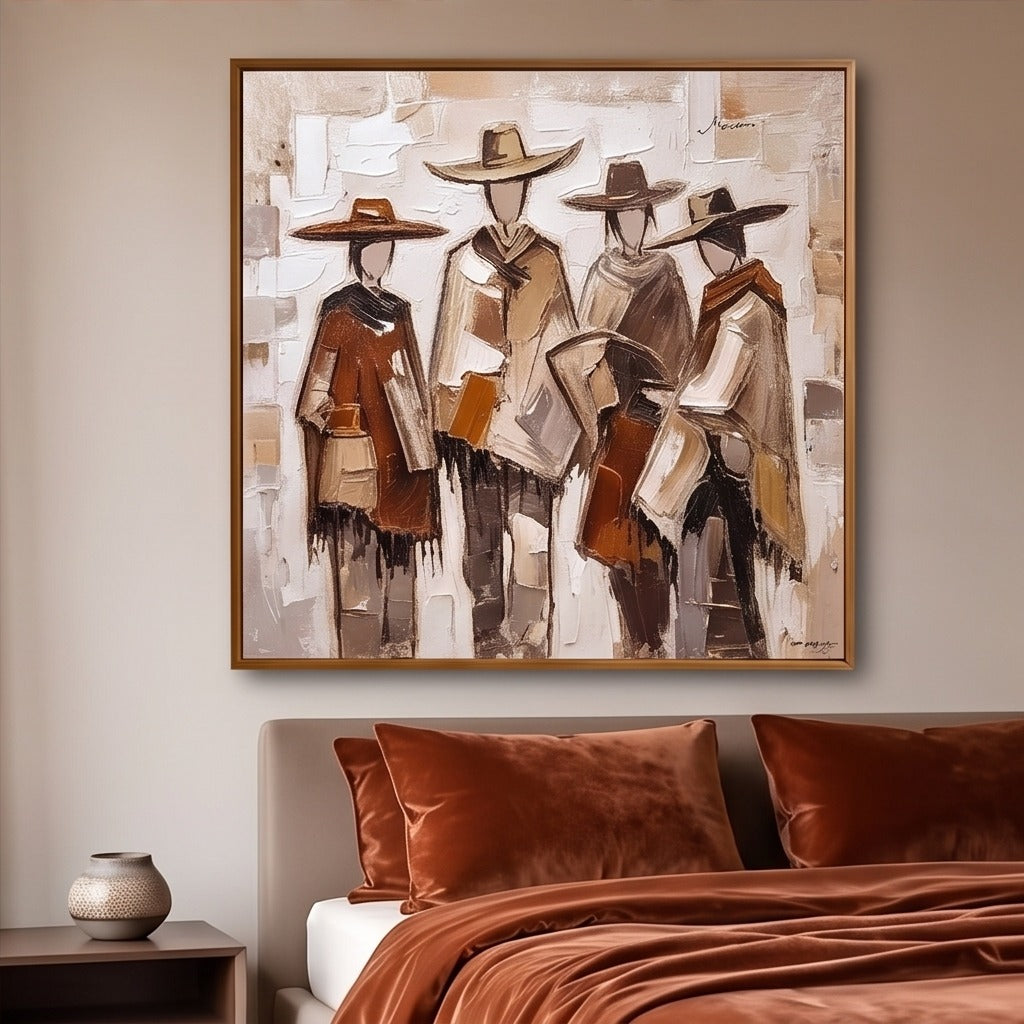 Textured Western Figurative Wall Art #TO626