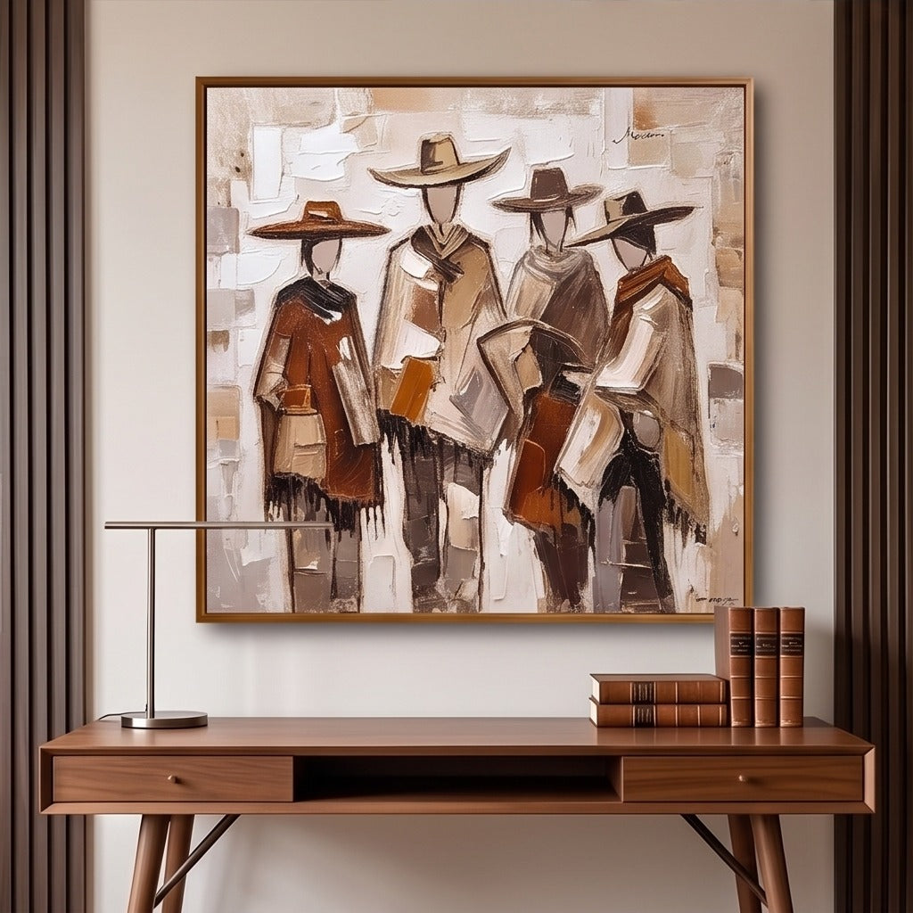 Textured Western Figurative Wall Art #TO626