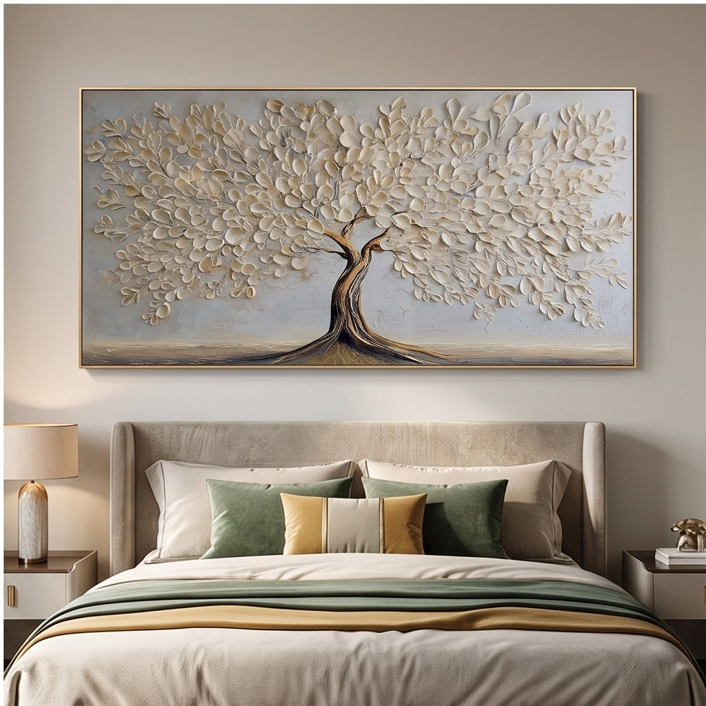 Textured White Tree Wall Art #TO886