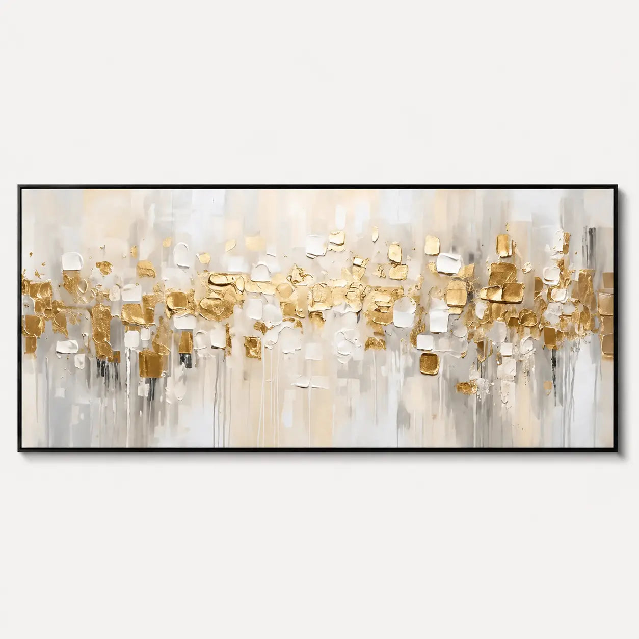 Textured Abstract Wall Art with Gold Accents #MT304