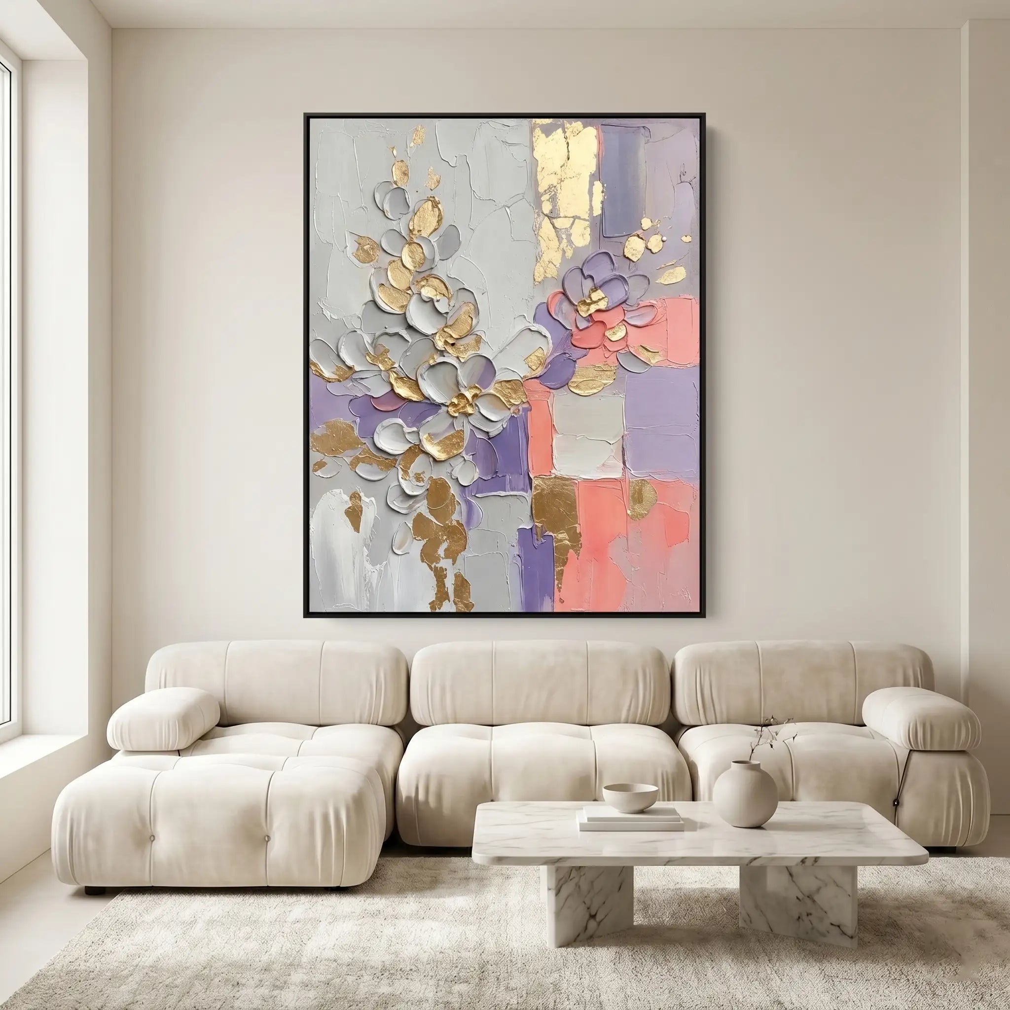 Textured Floral Abstract Wall Art #TA105