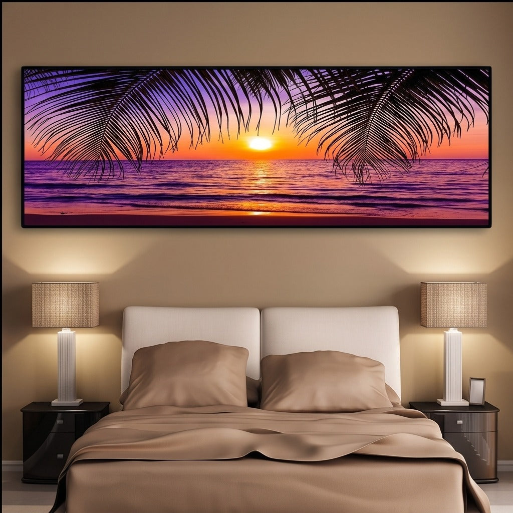 Tropical Beach Sunset Wall Art #TO009