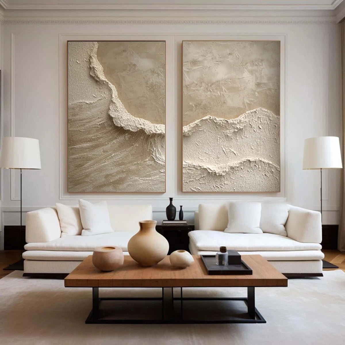 Abstract Coastal Wall Art MT041 - Tactile Atelier