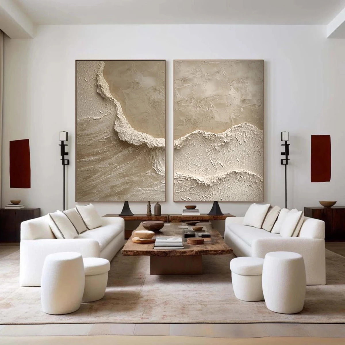 Abstract Coastal Wall Art MT041 - Tactile Atelier