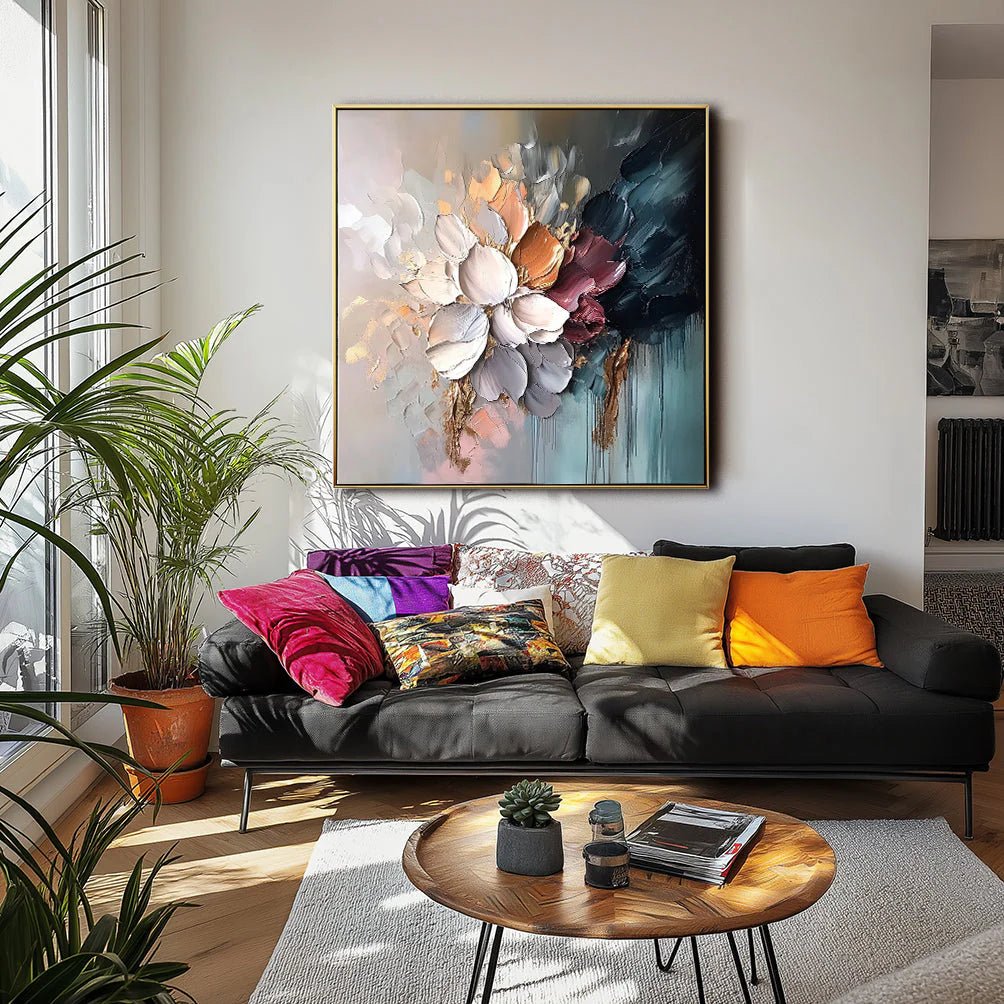 Abstract Floral Wall Art MT005 - Tactile Atelier