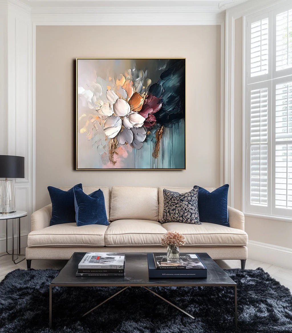Abstract Floral Wall Art MT005 - Tactile Atelier