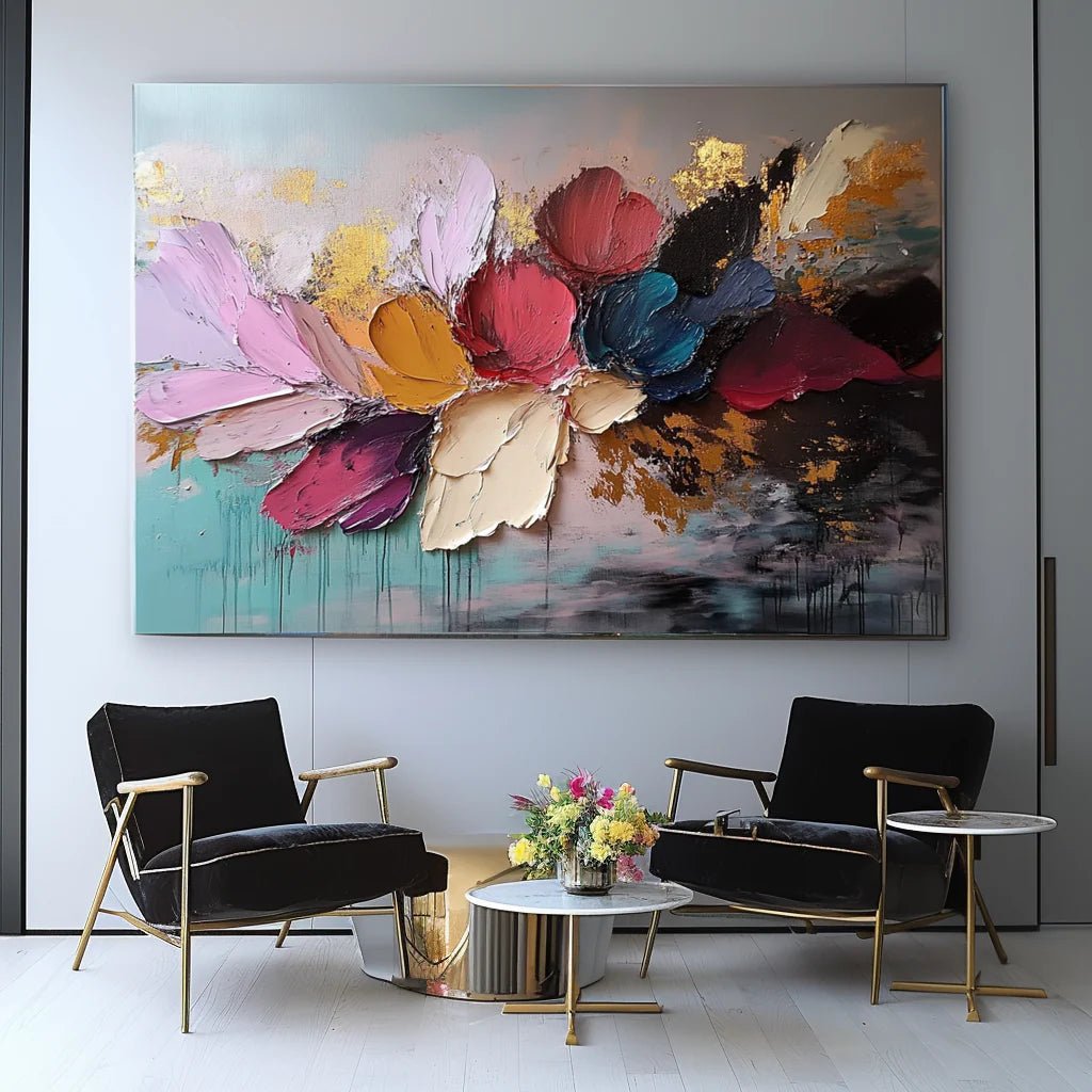 Abstract Floral Wall Art TF658 - Tactile Atelier