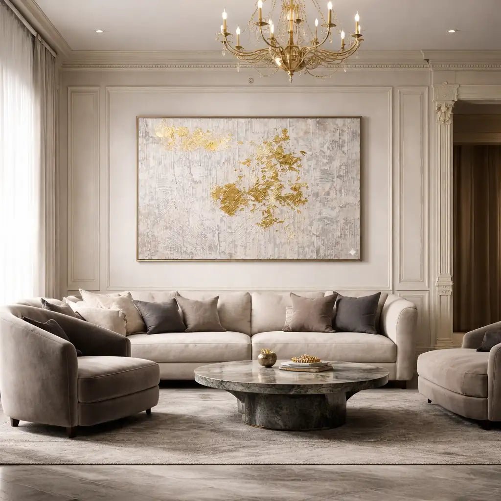 Abstract Neutral Wall Art TA156 - Tactile Atelier