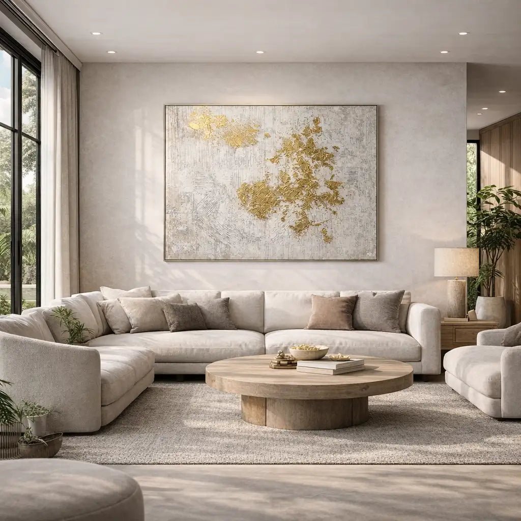 Abstract Neutral Wall Art TA156 - Tactile Atelier