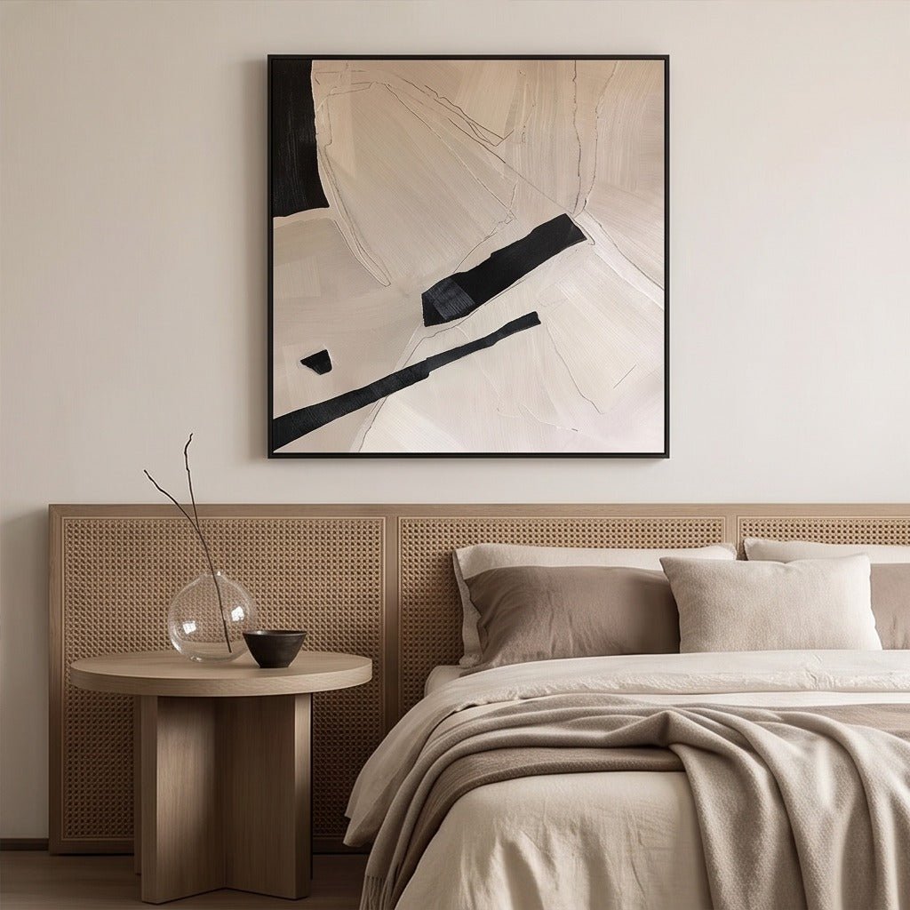 Black and White Abstract Wall Art TO251 - Tactile Atelier