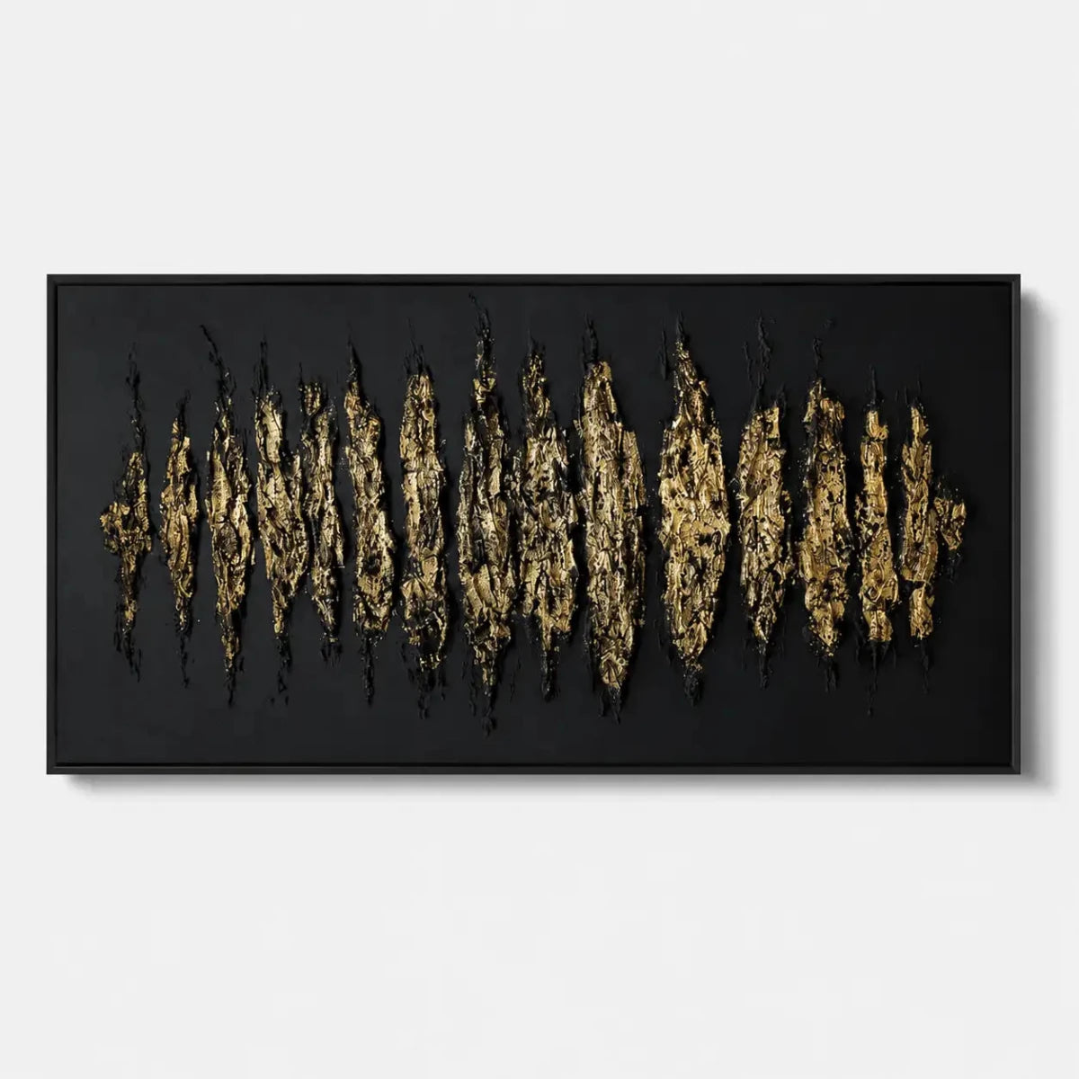Black & Gold Abstract Wall Art MT221 - Tactile Atelier