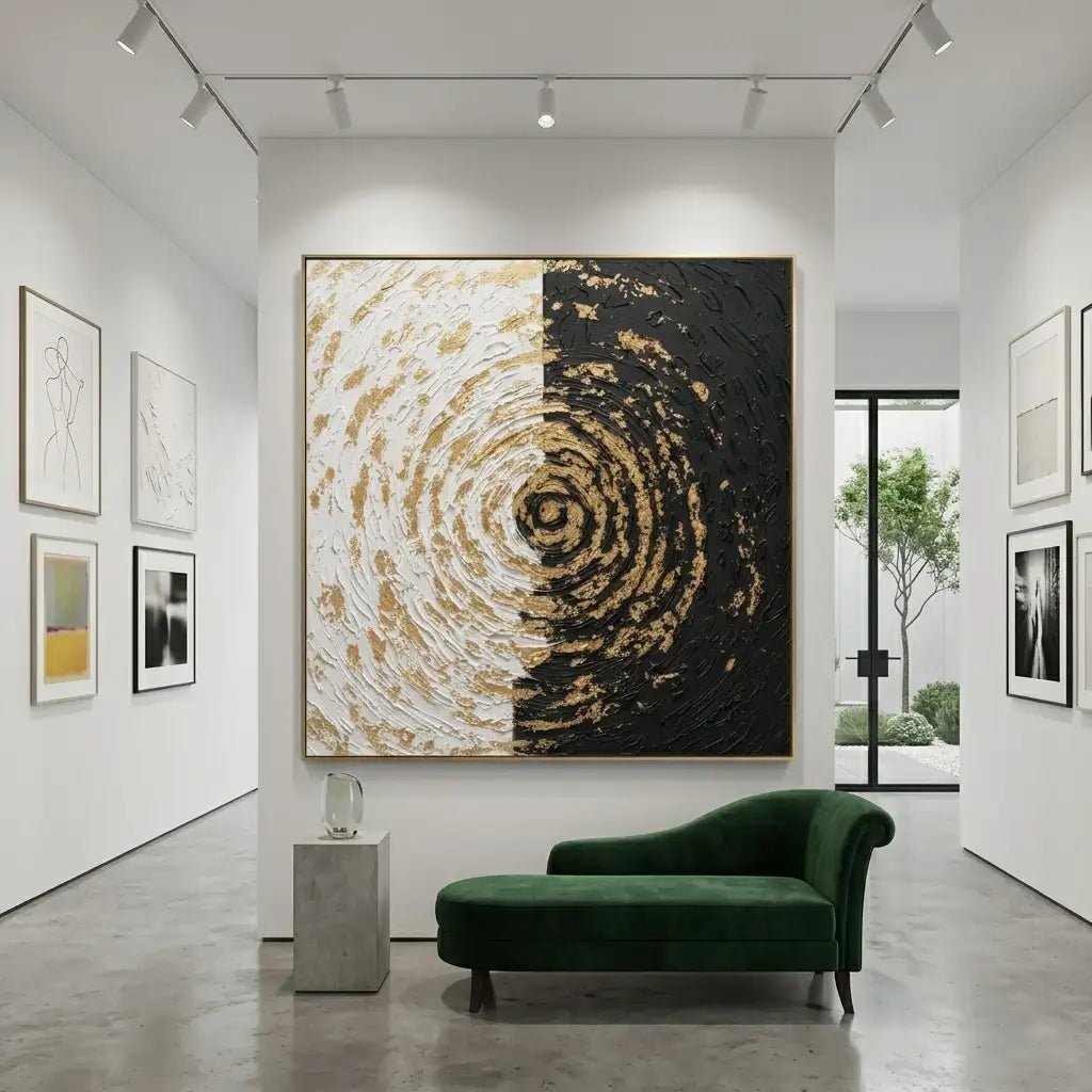 Black & White Abstract Wall Art TA210 - Tactile Atelier