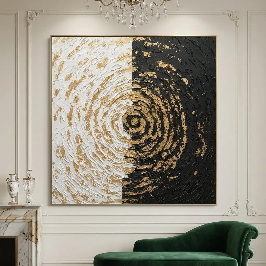 Black & White Abstract Wall Art TA210 - Tactile Atelier
