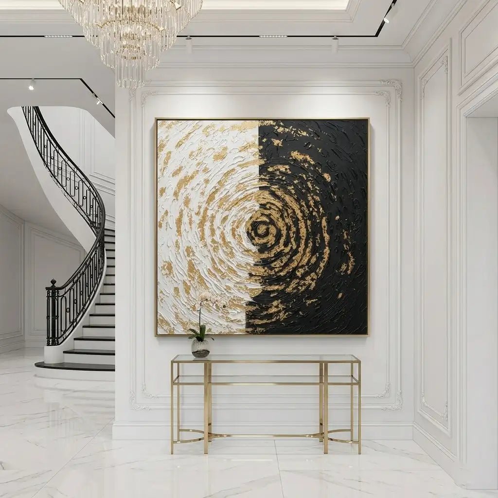 Black & White Abstract Wall Art TA210 - Tactile Atelier