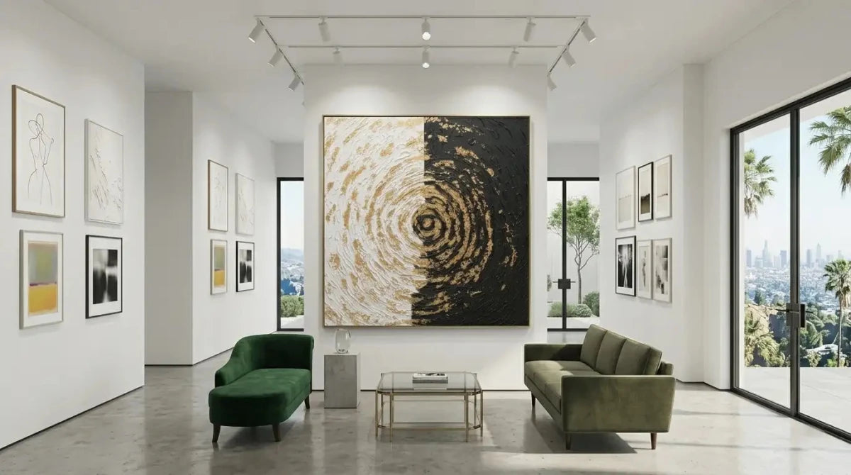 Black & White Abstract Wall Art TA210 - Tactile Atelier