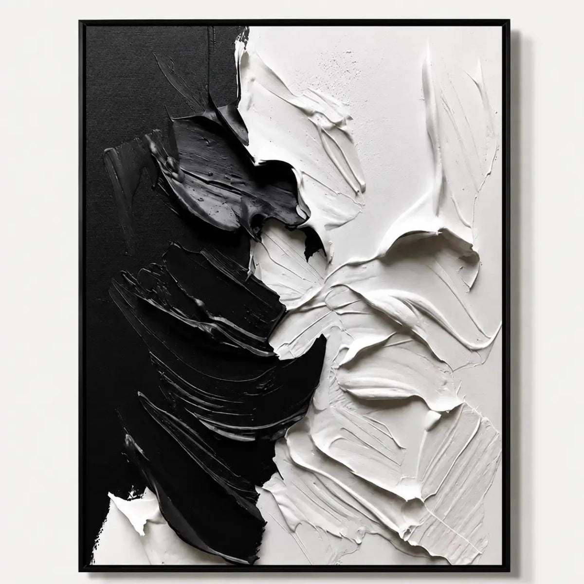 Black & White Textured Painting MT351 - Tactile Atelier