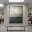 Blue Abstract Landscape Wall Art MT034 - Tactile Atelier