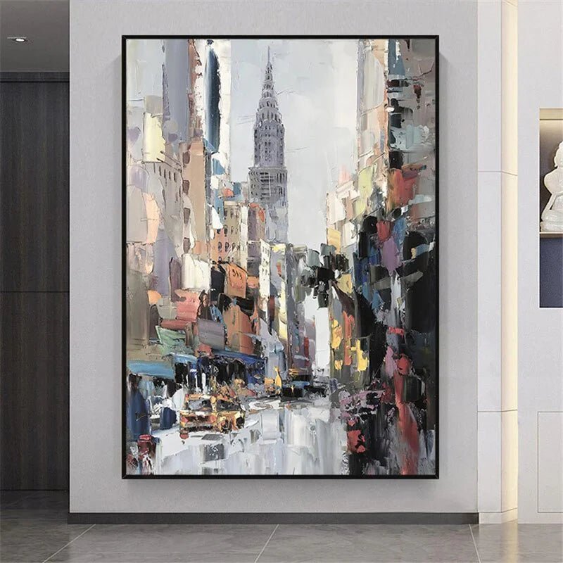 City Motion – Abstract Cityscape Wall Art - Tactile Atelier