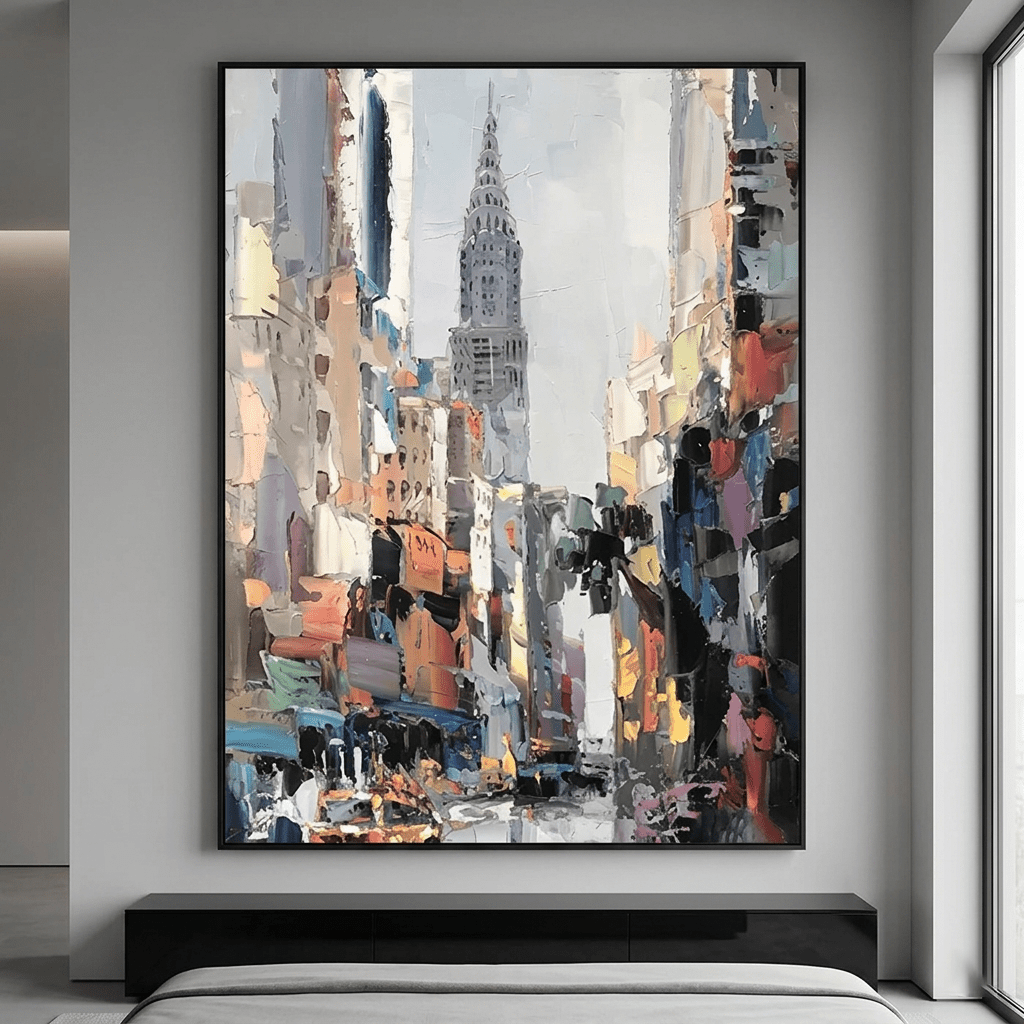 City Motion – Abstract Cityscape Wall Art - Tactile Atelier