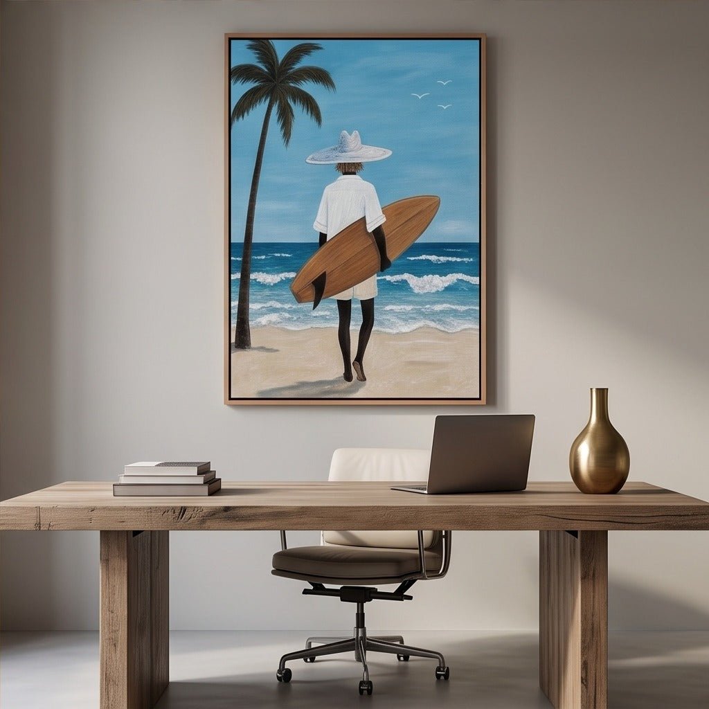 Coastal Surfer Wall Art #TO097 - Tactile Atelier