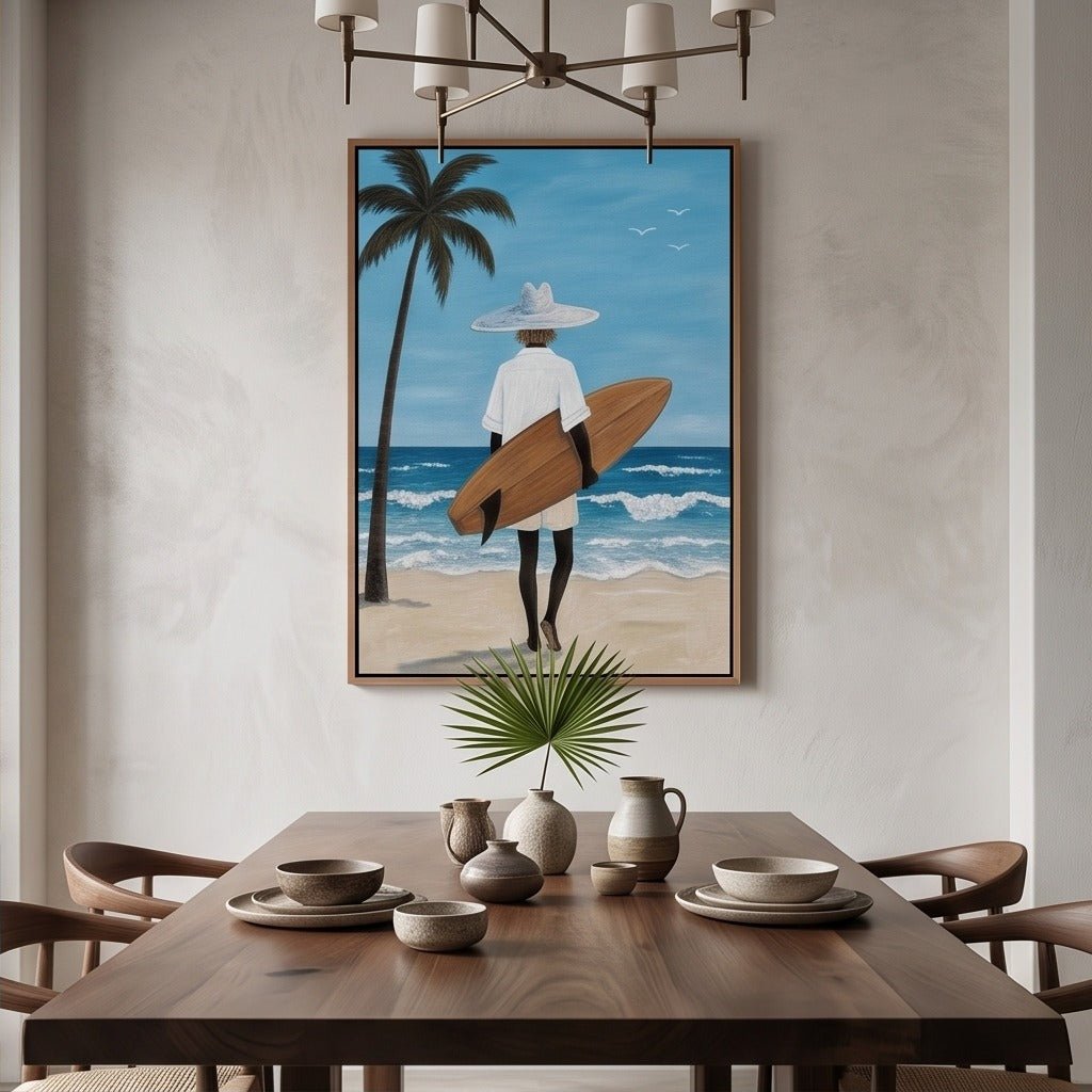 Coastal Surfer Wall Art #TO097 - Tactile Atelier