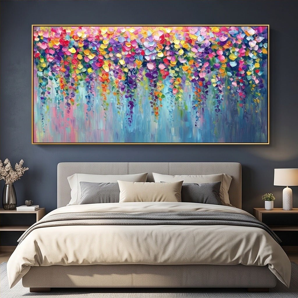 Colorful Abstract Floral Wall Art #TO323 - Tactile Atelier