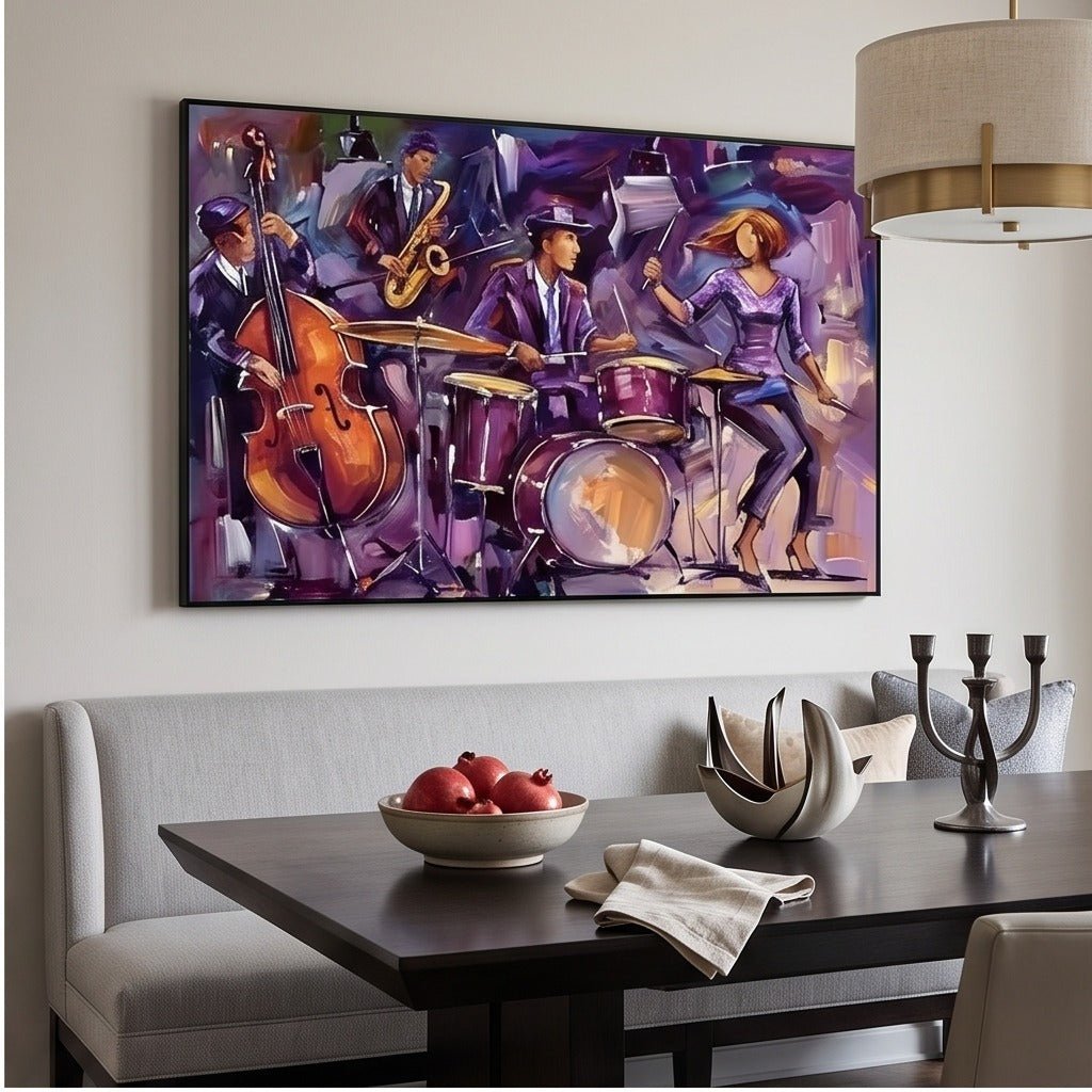 Colorful Jazz Band Wall Art TO622 - Tactile Atelier