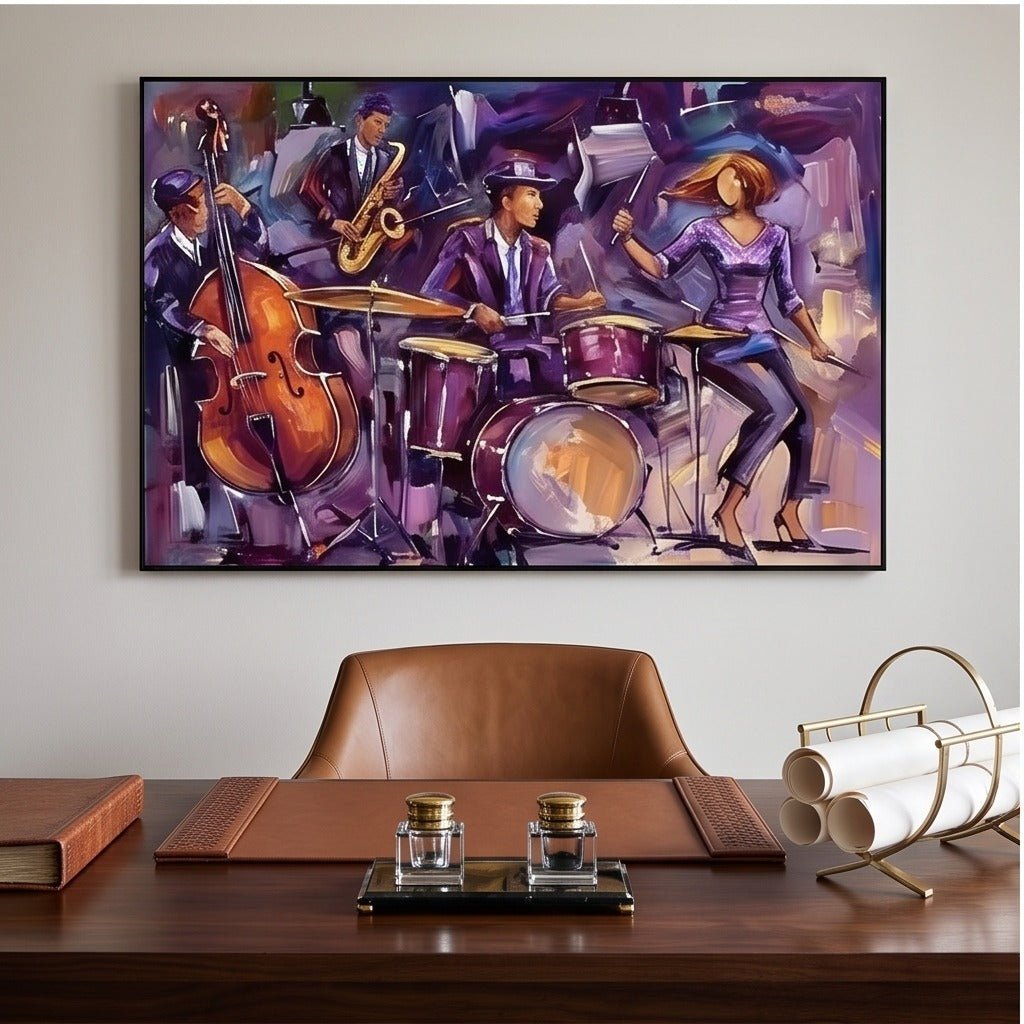 Colorful Jazz Band Wall Art TO622 - Tactile Atelier