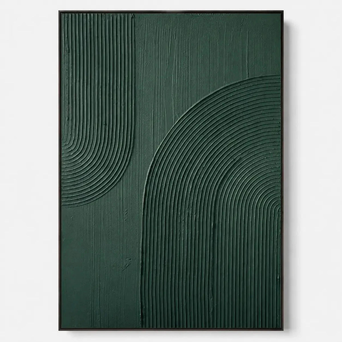 Dark Green Abstract Textured Wall Art MT326 - Tactile Atelier