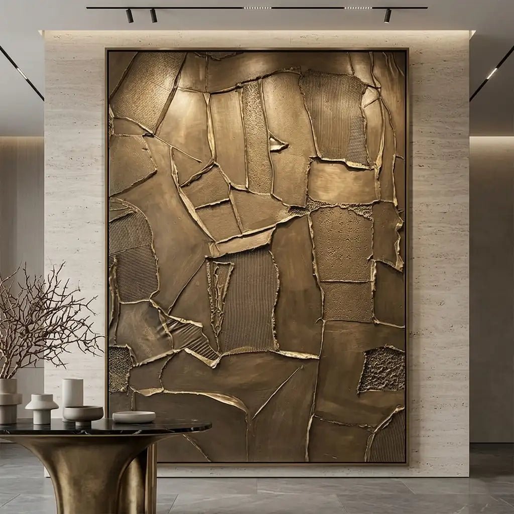 Earth Tone Textured Abstract Wall Art MT116 - Tactile Atelier