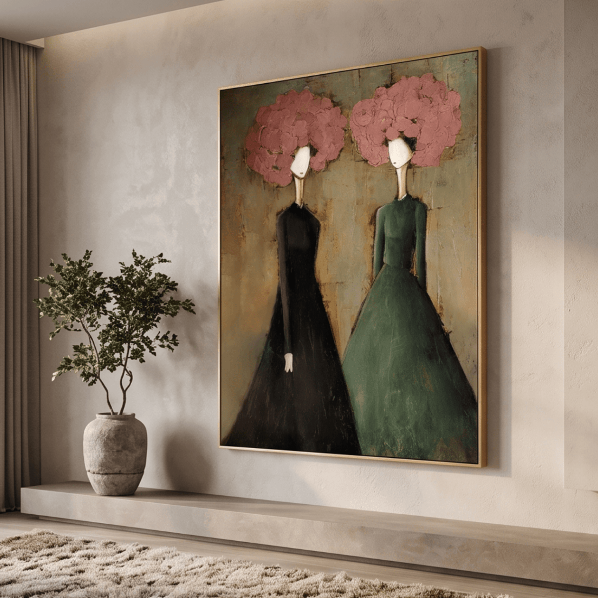 Figurative Floral Wall Art MT240 - Tactile Atelier