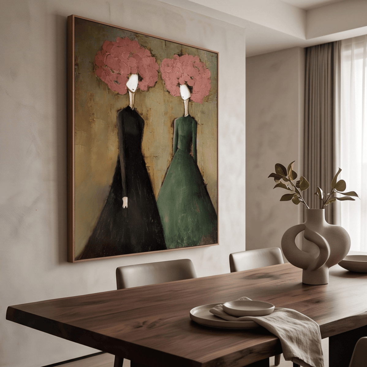 Figurative Floral Wall Art MT240 - Tactile Atelier