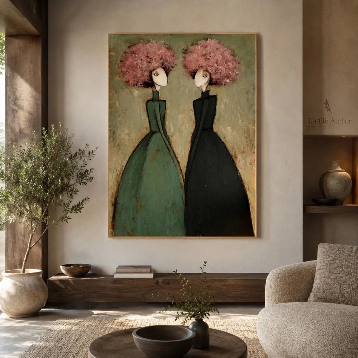 Figurative Floral Wall Art MT245 - Tactile Atelier
