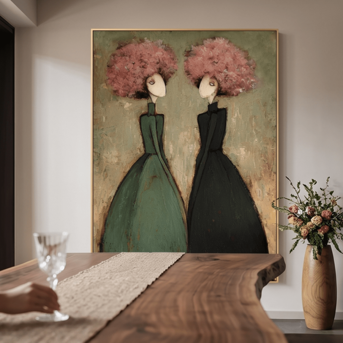 Figurative Floral Wall Art MT245 - Tactile Atelier