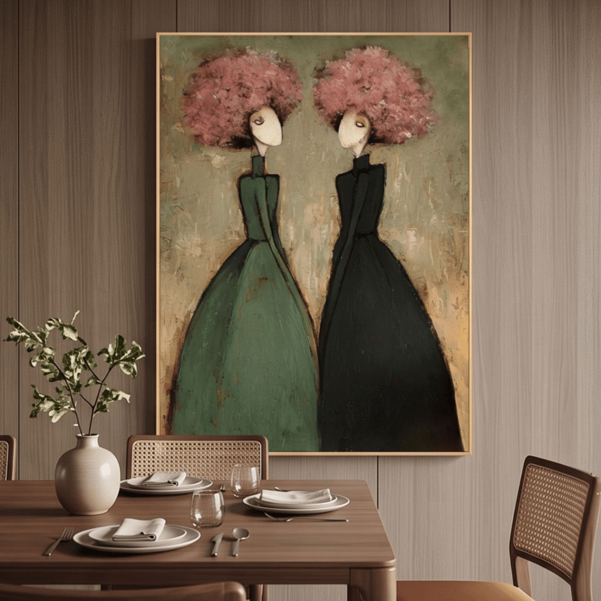 Figurative Floral Wall Art MT245 - Tactile Atelier