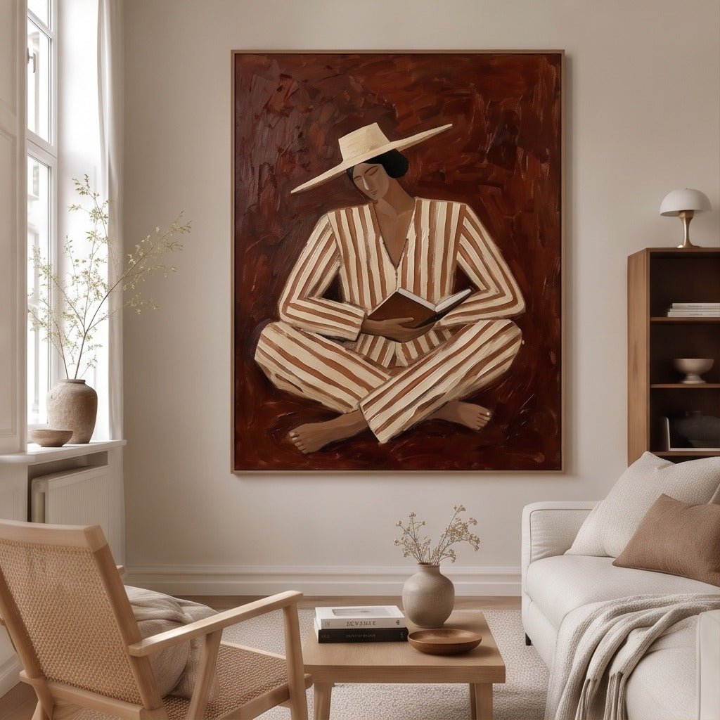 Figurative Reading Wall Art#TO092 - Tactile Atelier