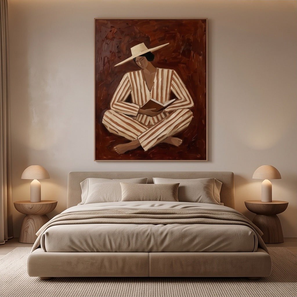 Figurative Reading Wall Art#TO092 - Tactile Atelier