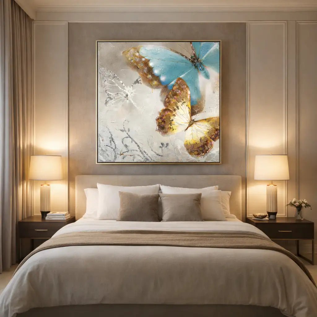 Hand-Painted Butterfly Wall Art TA045 - Tactile Atelier